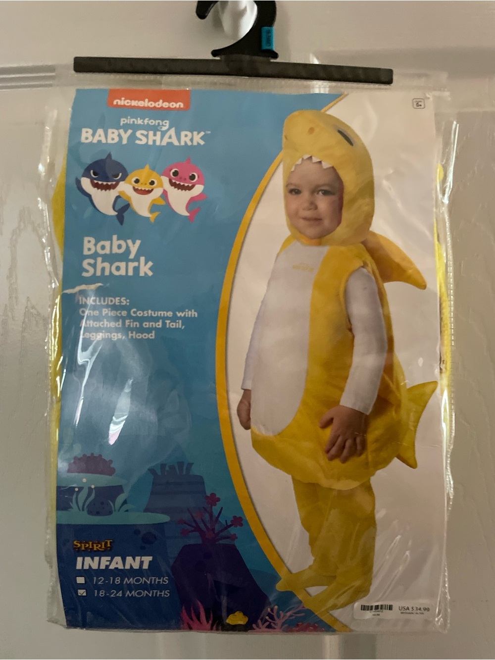 Spirit Yellow Baby Shark Infant Costume